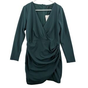 Zara | Dresses | Zara Dark Green Long Sleeve Dress | Poshmark